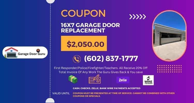 Phoenix Garage Door Replacement Coupon